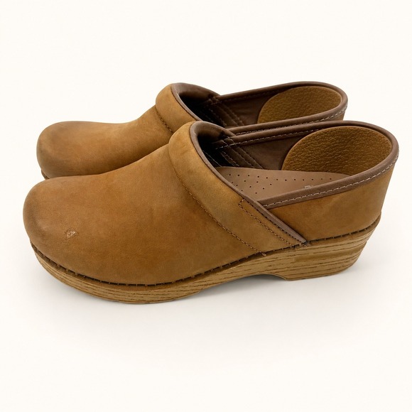 Dansko Shoes - Dansko Professional 38 Honey Pot Leather Comfort Clogs Slip On Shoes Teacher